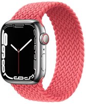 UrbanGoods - Geweven Horlogeband - Sportband - Roze - Geschikt voor Apple Watch - 42 / 44/ 45 mm - Cadeau