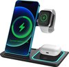Innova Essentials 3-in-1 Draadloze Oplader (15W snellader) - iPhone 12 & 13 - Apple iWatch - Airpods & Pro - Galaxy Buds - Draadloos Qi Station Telefoon GSM Lader - Samsung - Android