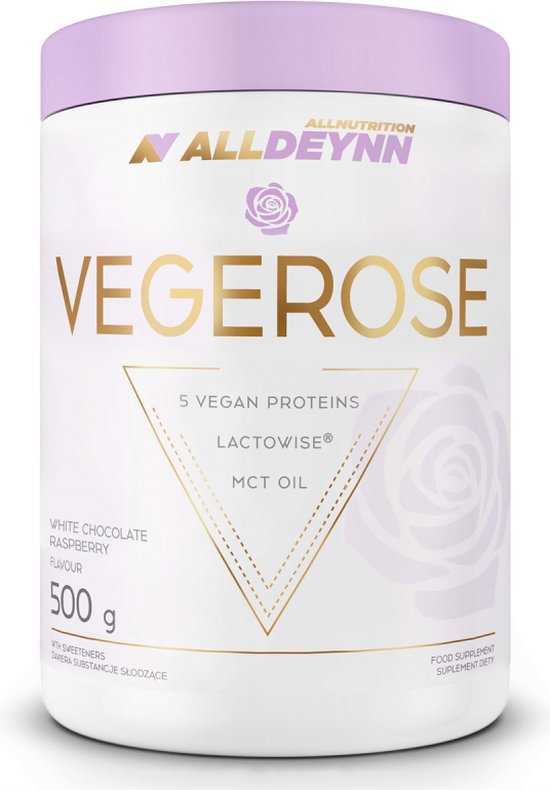 Alldeynn | Vegerose | Smaak: pistache | 500 gram | Vegetarisch | Lactose Free | Suplement | Eiwitten