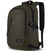 TRVLMORE Backpack Slim Fit - Sac à dos pour ordinateur portable 15,6 pouces - 25L - Résistant à l'eau - Vert