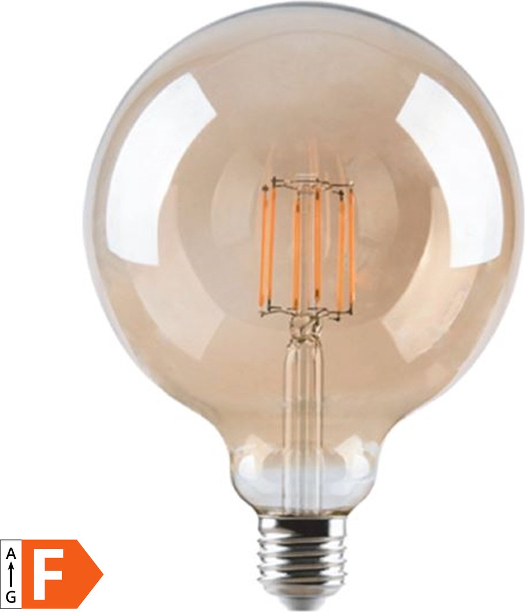 Benson Retro LED filament bol - warm wit - G125 - 4W - E27 - dimbaar