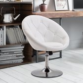 HOMCOM Tabouret pivotant chaise de bureau tabouret de travail chaise pivotante chromée réglable en hauteur 2 couleurs 833-357