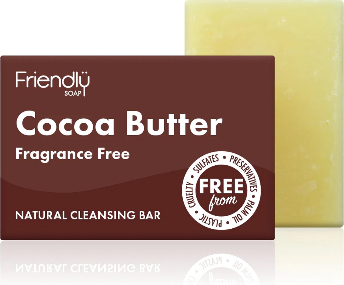 Friendly Soap® | 3 x Cocoa Butter reinigingszeep | natuurlijke zeepvrij | cacaoboter