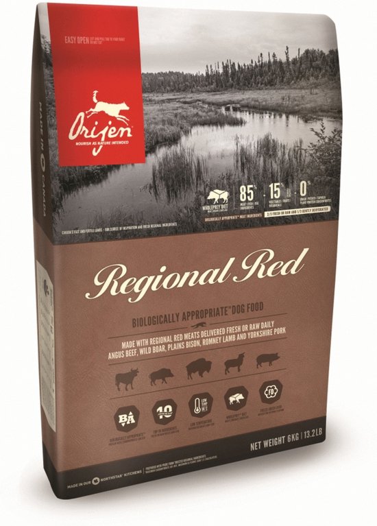 Orijen - Regional Red Dog Whole Prey - Hondenvoer - 6 kg