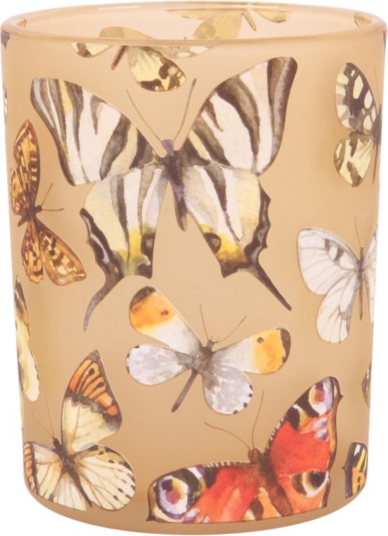 Porte-Thé - Photophore - Papillons - 12cm de haut - Glas - Collection Baroque - Style Hollandais