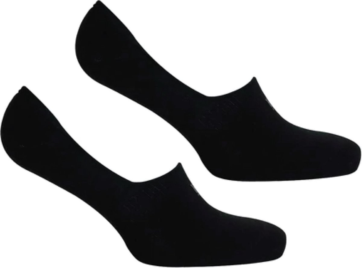 Norfolk - Onzichtbare Sokken - 2 paar - Katoen Sneakersokken - No Show Sokken Heren Dames - Tokyo - Zwart - 35-38