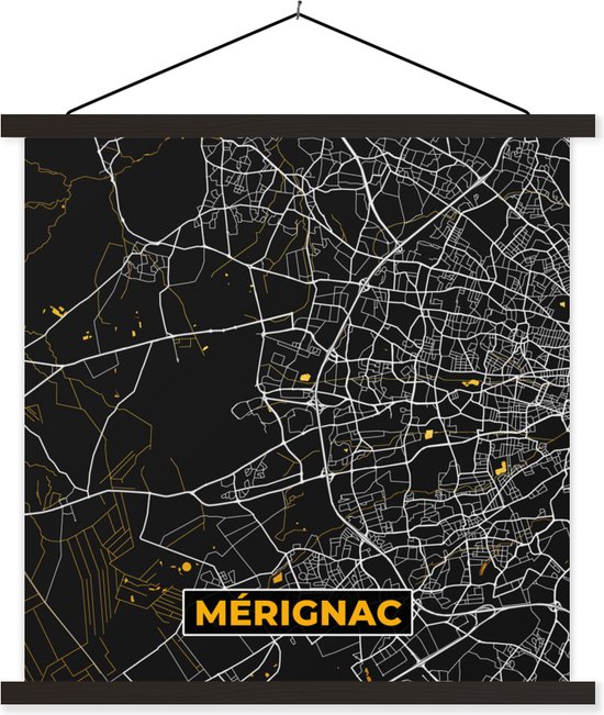 Posterhanger incl. Poster - Schoolplaat - Kaart – Stadskaart – Mérignac ...