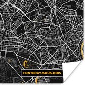 Affiche France – Fontenay-sous-Bois – Plan de ville – Plan – Carte - 50x50 cm
