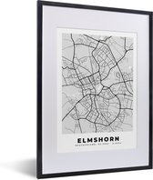 Fotolijst incl. Poster - Duitsland - Stadskaart - Plattegrond - Elmshorn - Kaart - 30x40 cm - Posterlijst