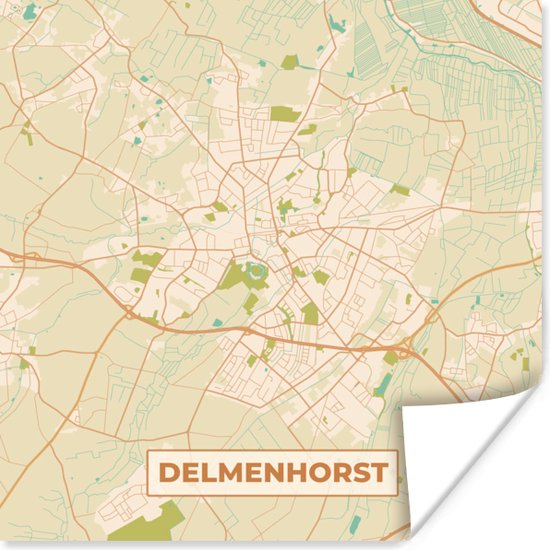 Poster Delmenhorst Plattegrond Kaart Stadskaart Vintage X Cm Bol Com