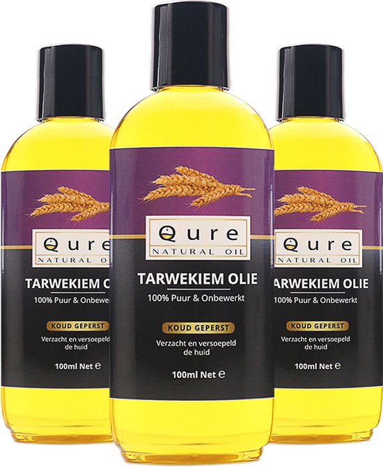 Tarwekiemolie 100ml | 100% Puur en Onbewerkt | Food Grade Kwaliteit Tarwekiem olie | Geschikt voor huid, haren en inname