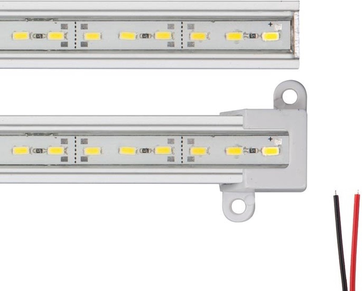 LED strip 21cm in Aluminium Profiel - outdoor IP65 - Warm Wit