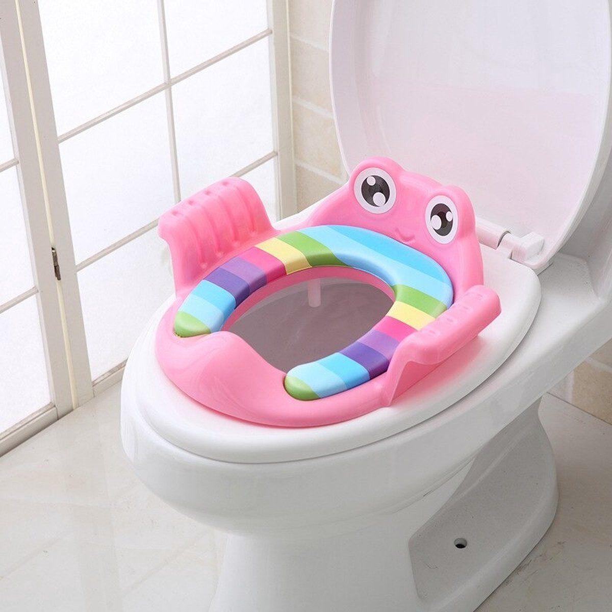 Roze - Wc Bril Verkleiner Voor Kinderen - Squatty Potty - WC Krukje - WC Verkleiner