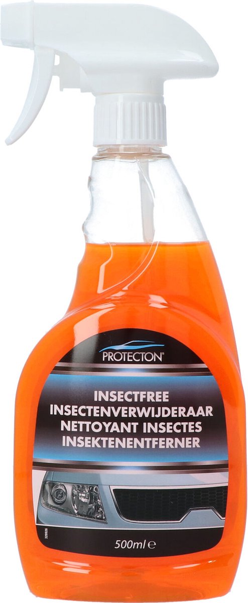 Protecton Insectenverwijderaar - Verwijdert snel insecten, vuil, sap & olie – Voor autoruiten, koplampen, chroom, kunststof & gelakte oppervlakken - 500ml