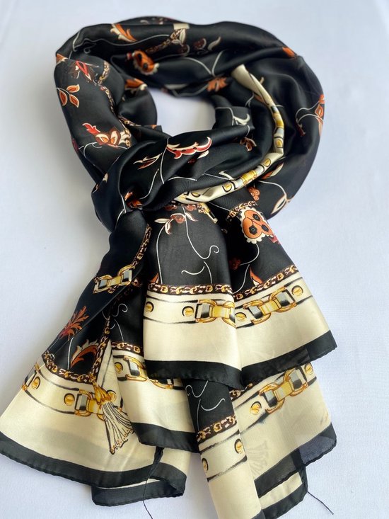 Dames sjaal zomer / sjiek met bloemetjes en kleuren / 30% zijde met 70% viscose