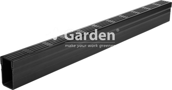 Garden Drain 65/100 kunststof goot met zwart aluminium rooster 1000mm |  bol.com