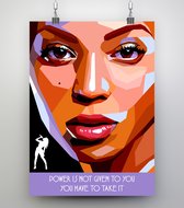 Poster WPAP Pop Art Beyonce