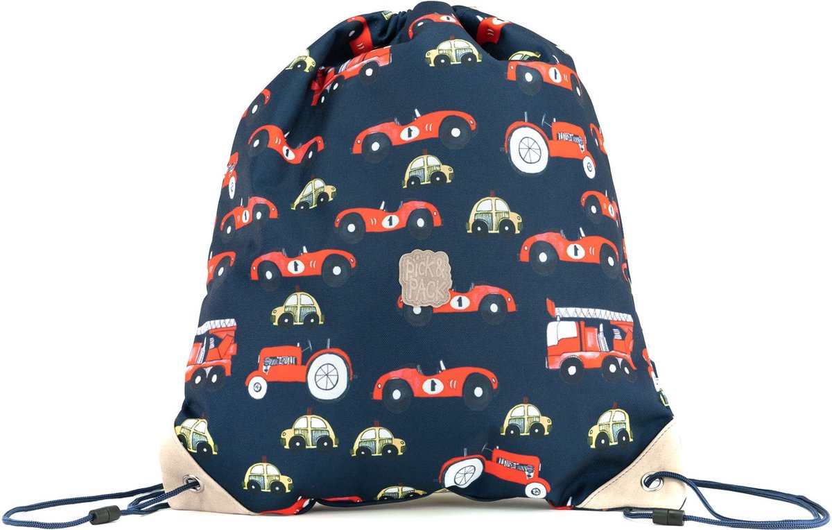 Pick & Pack Auto’s - Gymtas - Donkerblauw -Zwemtas