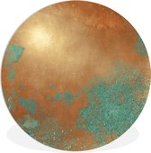 WallCircle - Wall Circle - Wall Circle Indoor - Bronze - Rouille - Blauw - 60x60 cm - Décoration murale - Peintures Ronds