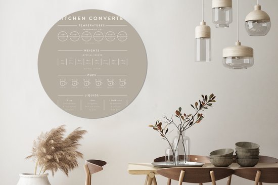 WallCircle - Wall Circle - Wall Circle Indoor - Cuisine - Manuel - Cuisson - Cuisson - 150x150 cm - Décoration murale - Peintures Ronds