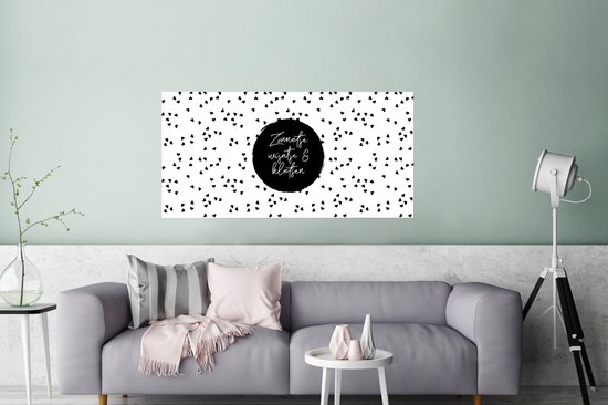 Affiche Soleil, vin & chat - Citations - Texte - Vin - Été - 120x60 cm