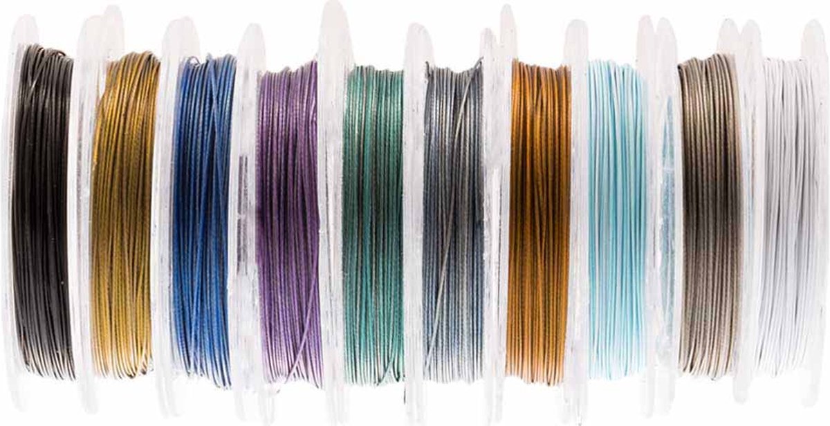 Metaaldraad (0.38 mm) Mix Color (10 rollen van 10 meter)