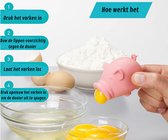 Siliconen eierscheider Varken - Eidooier scheider - dooier verdeler - Egg Separator - keuken gadgets - keukengerei - hulpmiddelen voor in de keuken -