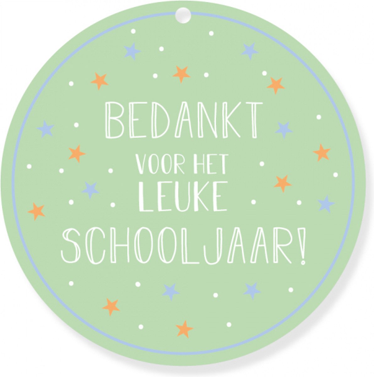 Label / kaart - Leuk schooljaar - Pistache