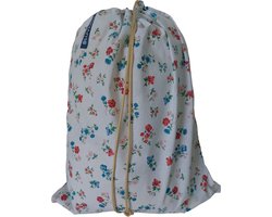 Bluvardi katoenen waszak -L- met trekkoord - Flowers