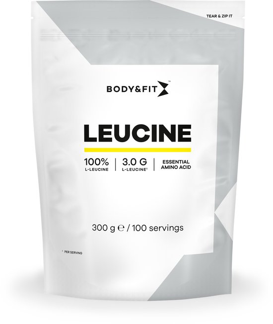 Body & Fit Leucine Pure - Essentiële Aminozuren - 300 gram (100 doseringen)
