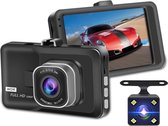 DrPhone DC11 Caméra de tableau de bord de voiture avant et arrière - Full HD 1080P - Vision nocturne - Détection de mouvement - OBJECTIF LARGE 170° - Zwart