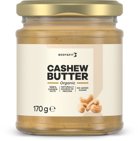 Body & Fit Organic Biologische Cashewpasta - Zout- & Suikervrij - 170 gram