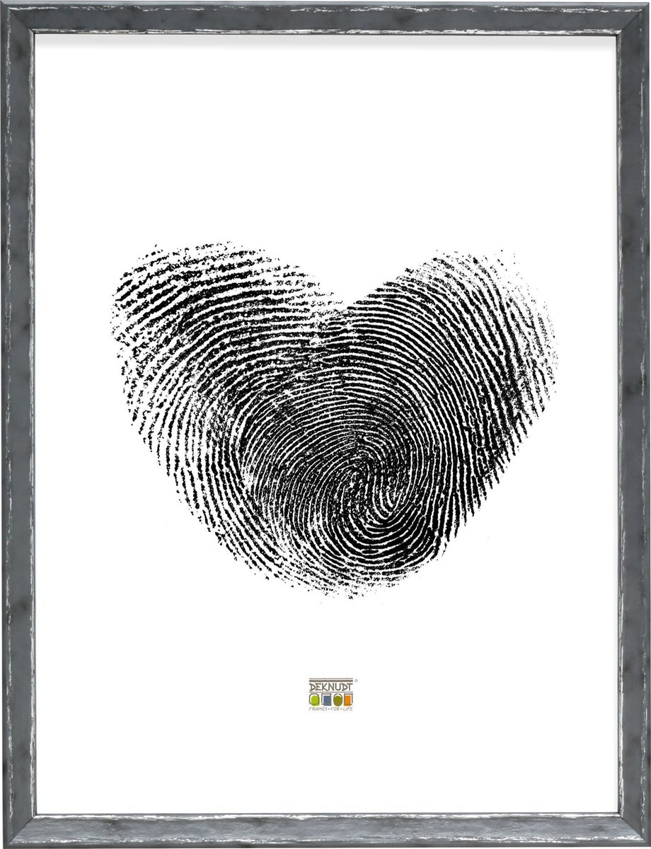 Deknudt Frames fotolijst S46DF7 - grijs met biesje - foto 13x18 cm
