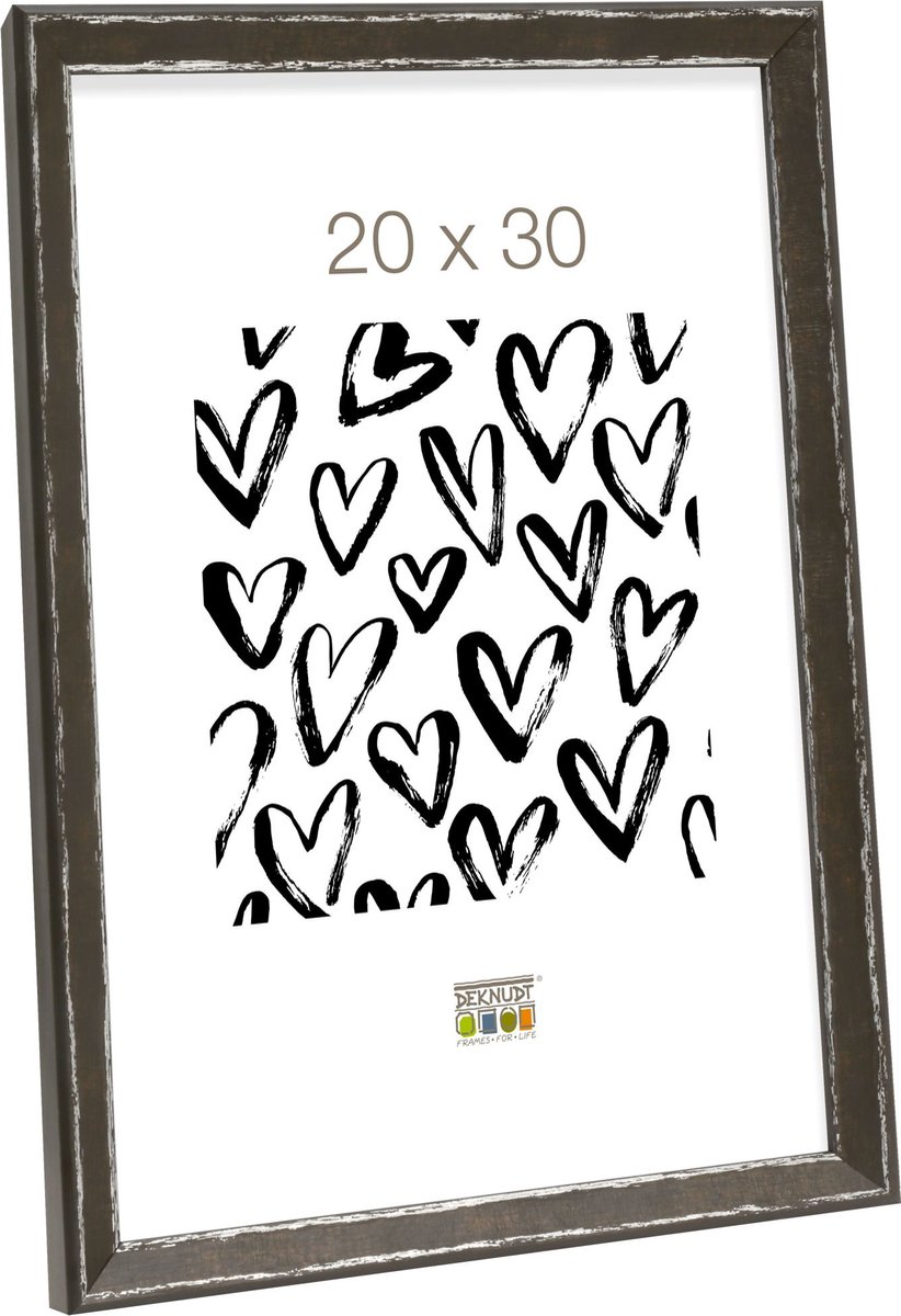 Deknudt Frames fotolijst S46DF2 - zwart met biesje - foto 20x30 cm