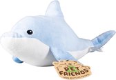 Pluche knuffel dolfijn blauw 40 cm - Speelgoed knuffeldieren voor kinderen