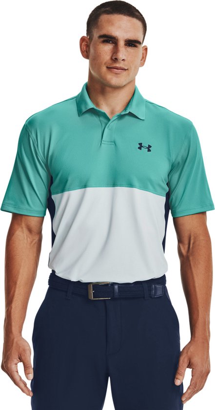 Under Armour Performance Blocked Polo-Neptune / Sea Mist / Academy