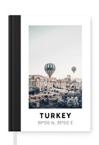 Notitieboek - Schrijfboek - Turkije - Luchtballon - Cappadocië - Notitieboekje klein - A5 formaat - Schrijfblok