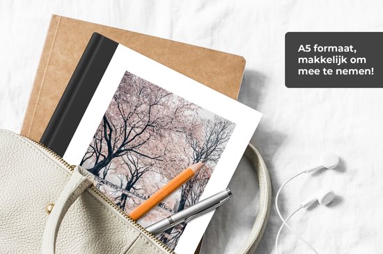 Carnet - Carnet d'écriture - Japon - Fleurs - Arbres - Carnet - Format A5 - Bloc-notes