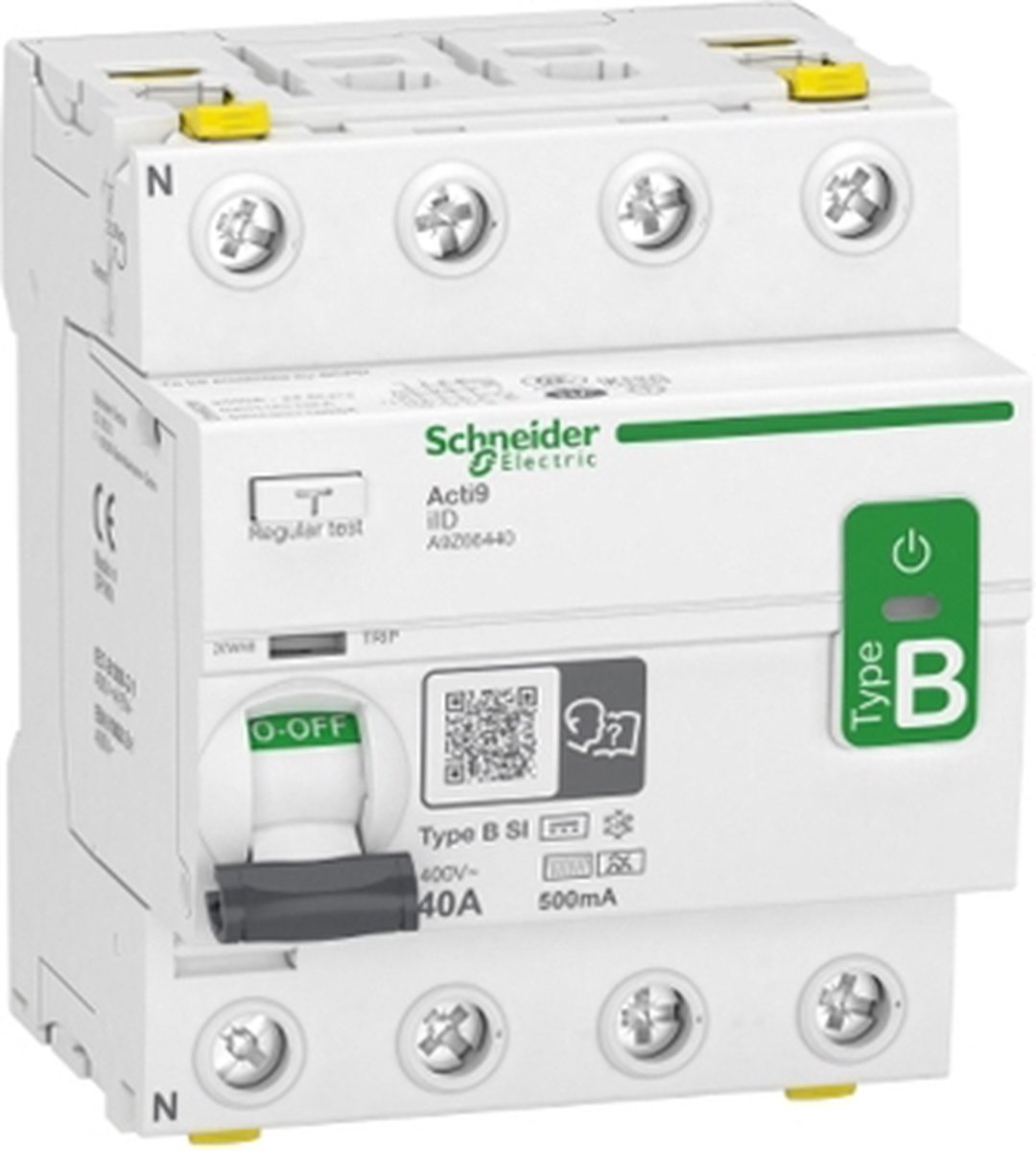 Acti9 iID - Differentieelschakelaar - 4P - 40A - 500mA - B-SI type