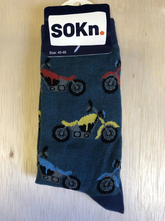 SOKn. trendy sokken MOTOR maat 40-46 (ook leuk om kado te geven !)