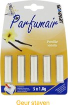 Scanpart - Parfumair - Stofzuiger Geurstaafjes - VANILLE - Stofzuiger Parfum - Geursticks - 5 Staafjes