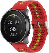 Siliconen Smartwatch bandje Geschikt voor Suunto 9 Peak siliconen bandje - geschikt voor Suunto 9 Peak (Pro) / Suunto 5 Peak / Suunto Race / Suunto Vertical - rood/groen - Strap-it Horlogeband / Polsband / Armband