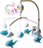 Allerion Music Mobile Dolphin - Mobile pour bébé pour Bébé - Avec Musique - Rotatif - Pour Garçons et Filles