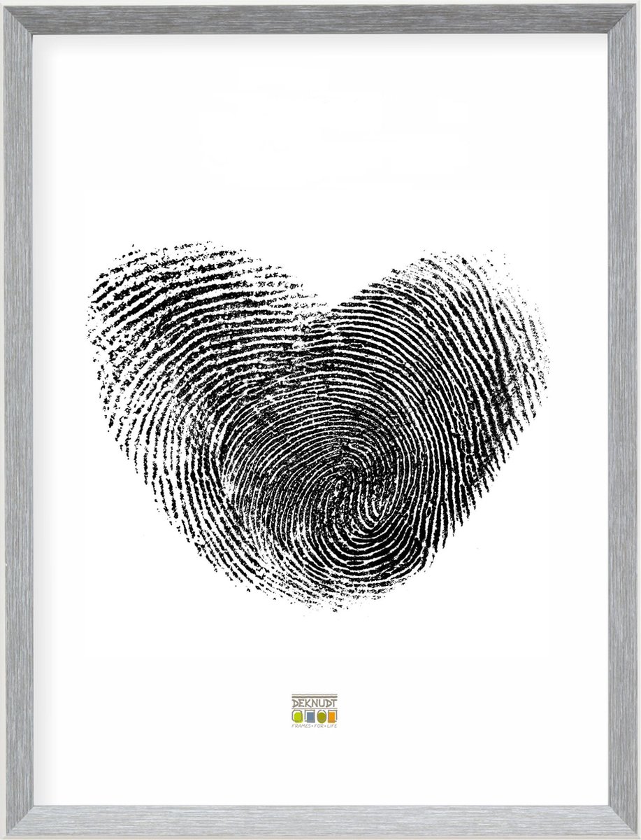 Deknudt Frames fotolijst S46CH7 - grijs met wit randje - foto 30x45 cm
