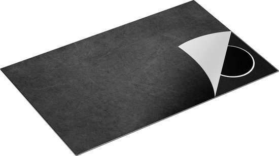 Chefcare Inductie Beschermer Zwart met Witte Krassen - 85x50 cm - Afdekplaat Inductie - Kookplaat Beschermer - Inductie Mat