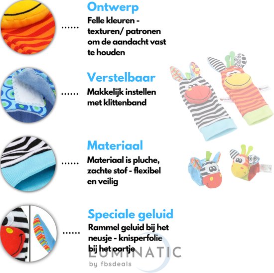 Jollein rammelaar On the Go – zacht baby speelgoed