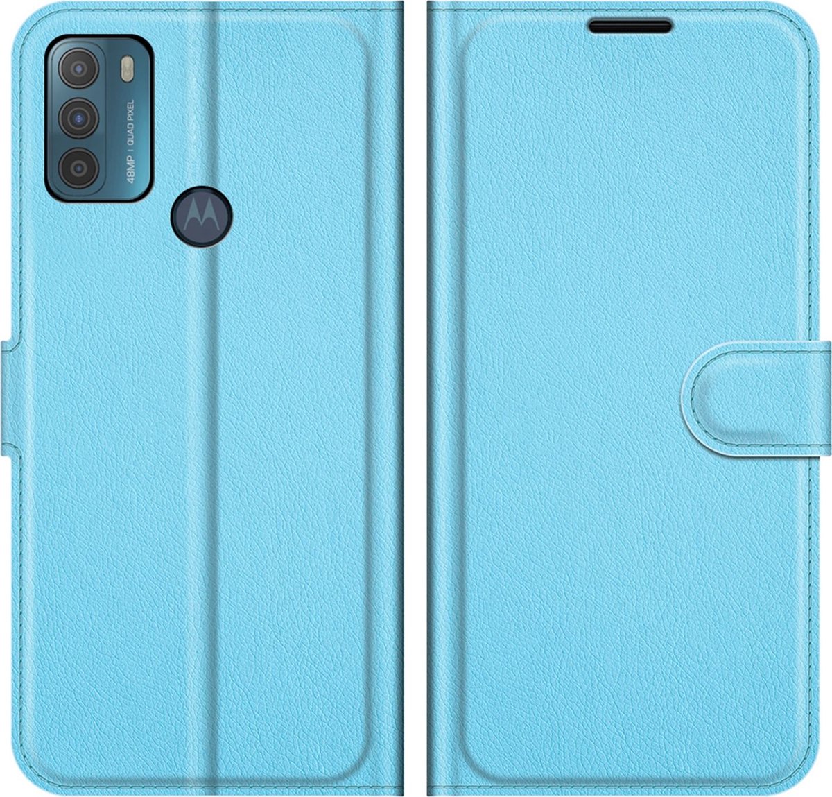 Mobigear Telefoonhoesje geschikt voor Motorola Moto G50 Hoesje | Mobigear Classic Bookcase Portemonnee | Pasjeshouder voor 3 Pasjes | Telefoonhoesje voor Pinpas / OV Kaart / Rijbewijs - Blauw