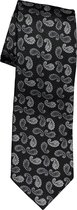 Michaelis stropdas - zwart paisley dessin - Maat: One size