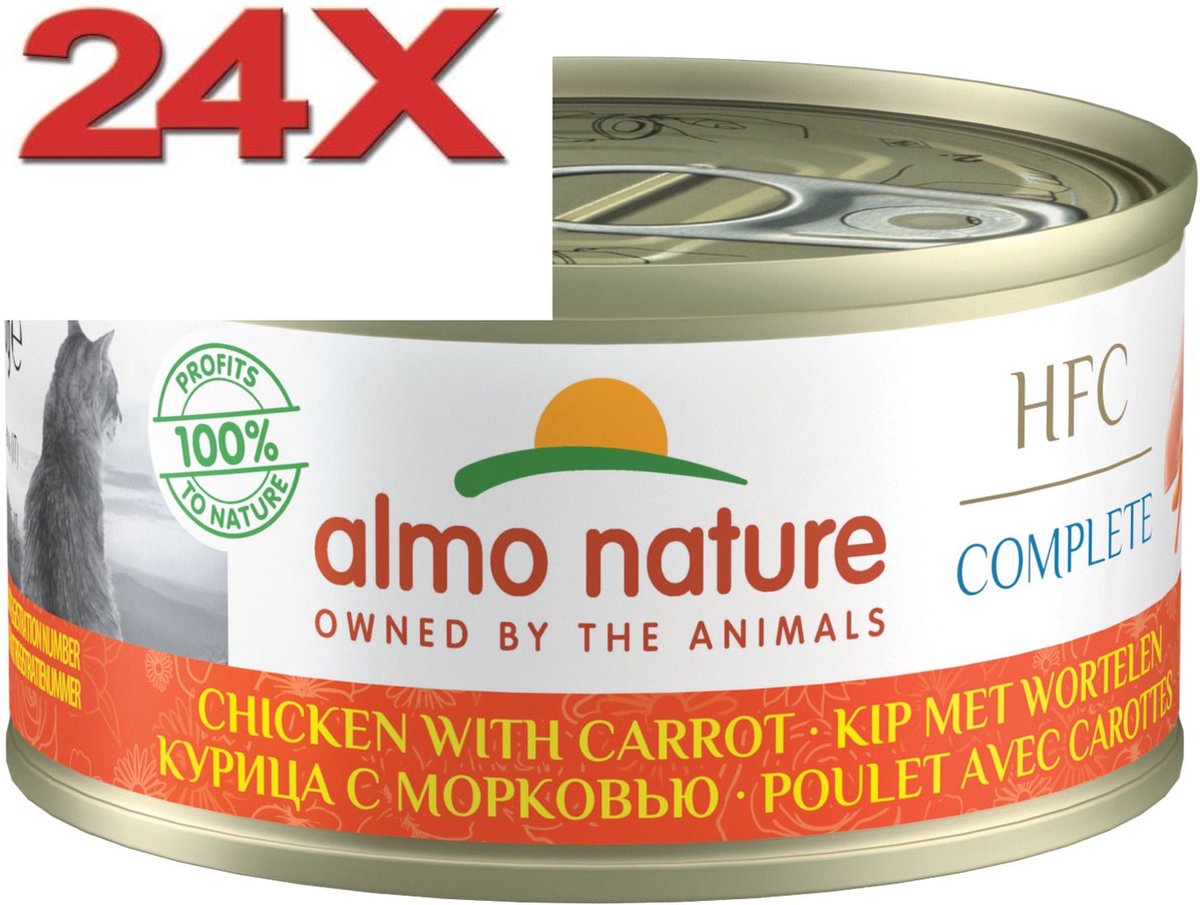 Almo Nature Almo Nature HFC - Kattenvoer - Graanvrij Kip & Wortel - 24x70gr