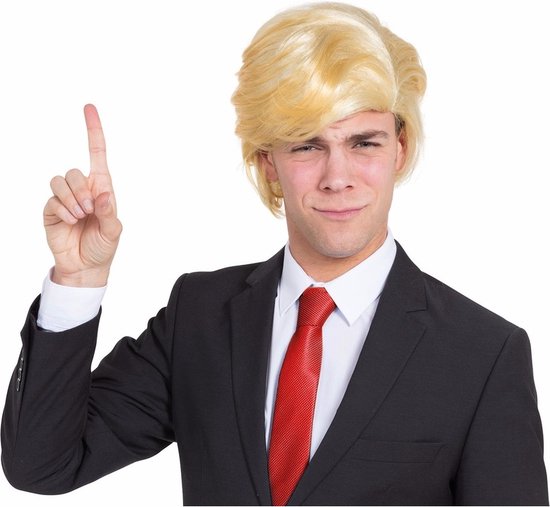 Carnaval pruik voor President Donald Trump - blond - slecht model haar - heren